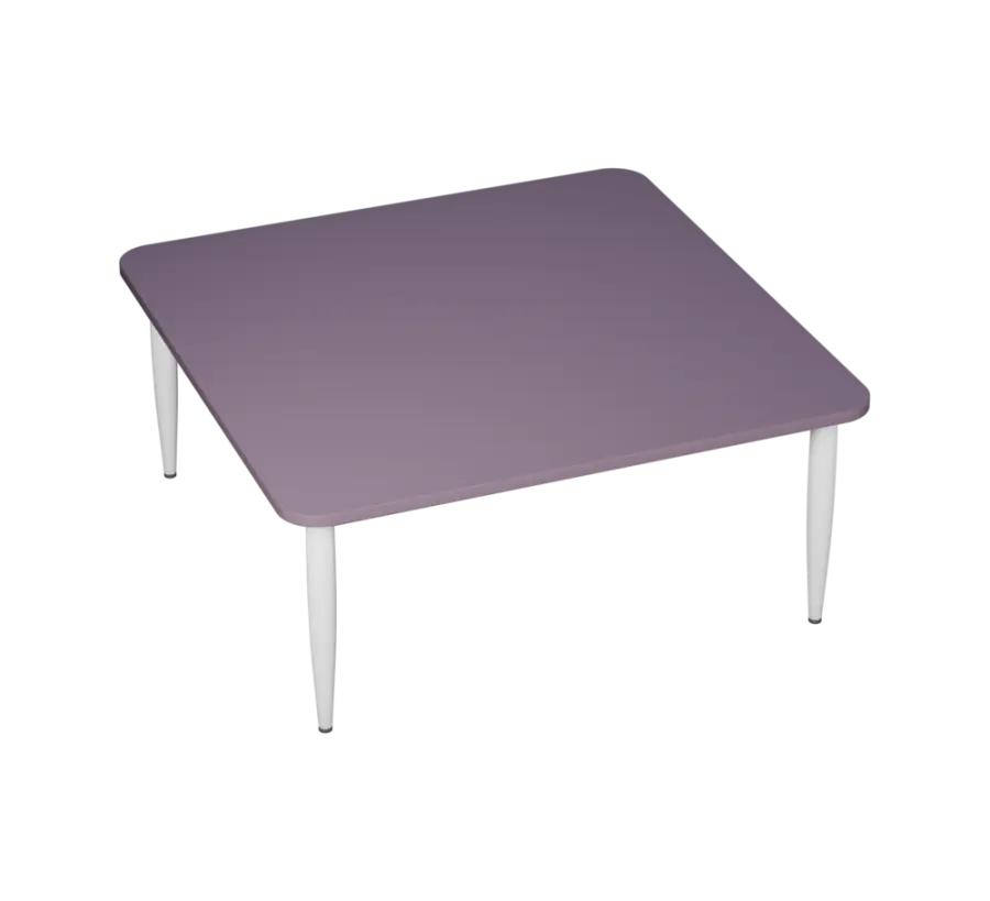PLAYFORM 26 modulární hravé stoly, výška 520 mm, kovová podnož bílá, deska 25 mm, šeříková